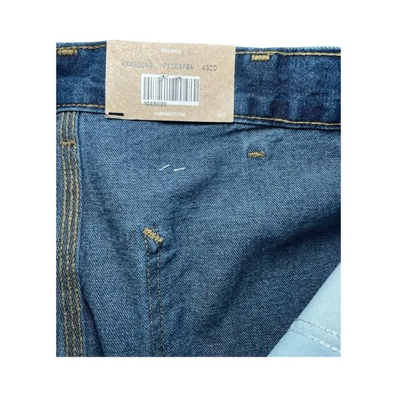 NWT Carhartt Men's Loose Original Fit Work Dungaree Jeans Size 34x32 Blue - Picture 7 of 10